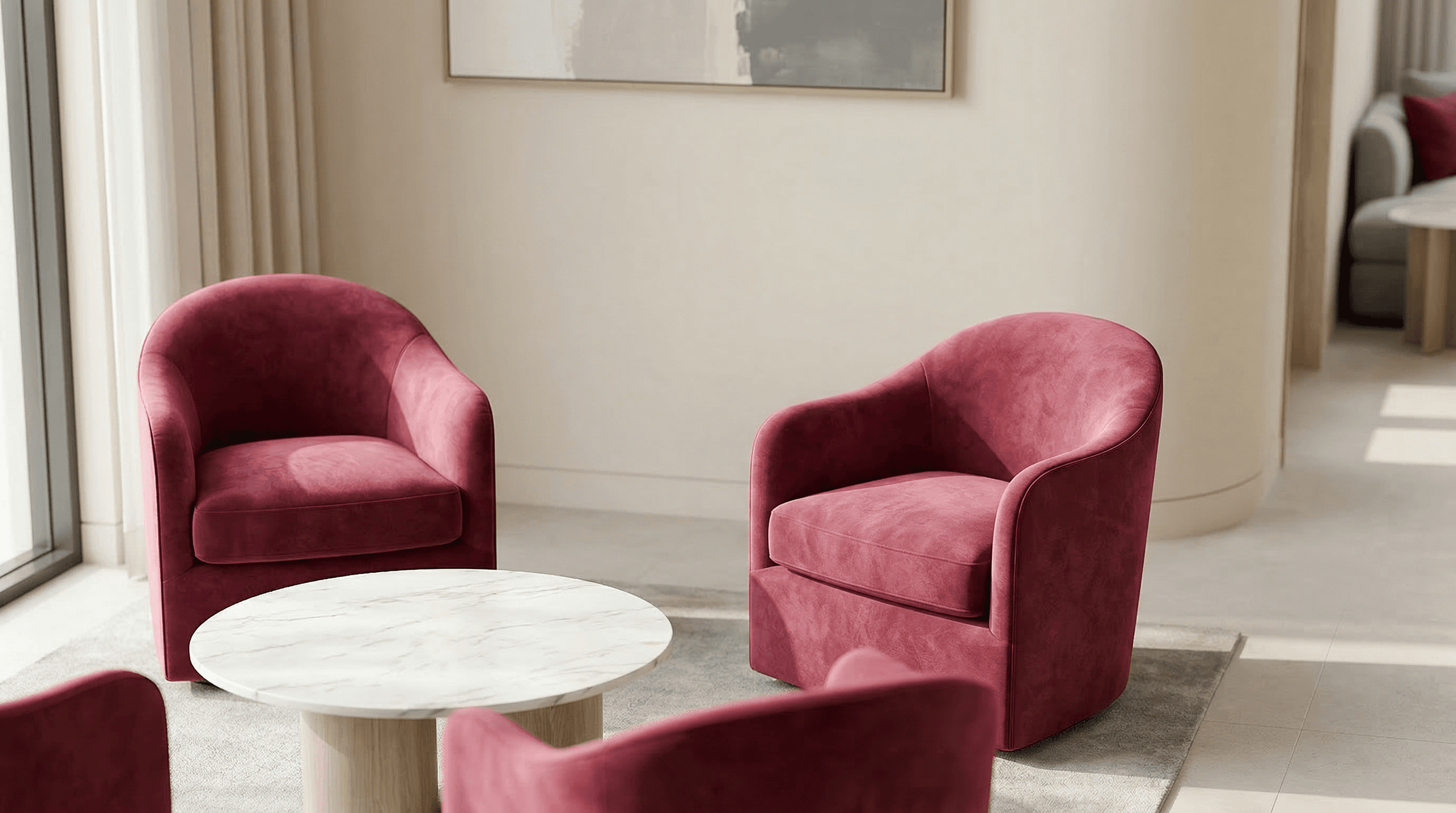 Zonă de așteptare confortabilă în clinică