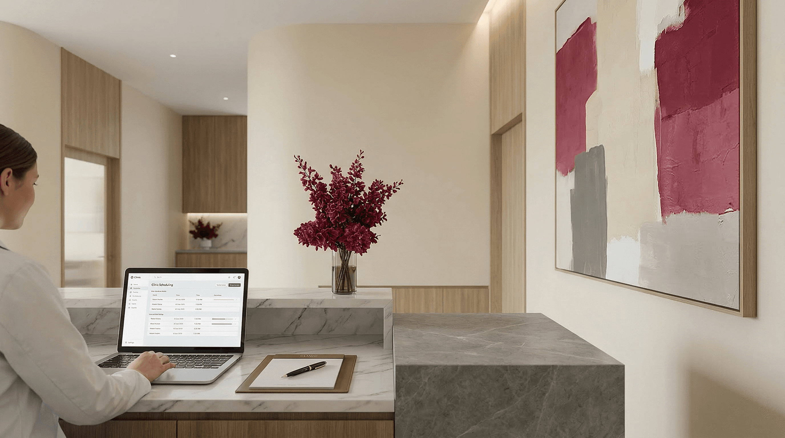 Detalii elegante din interiorul clinicii